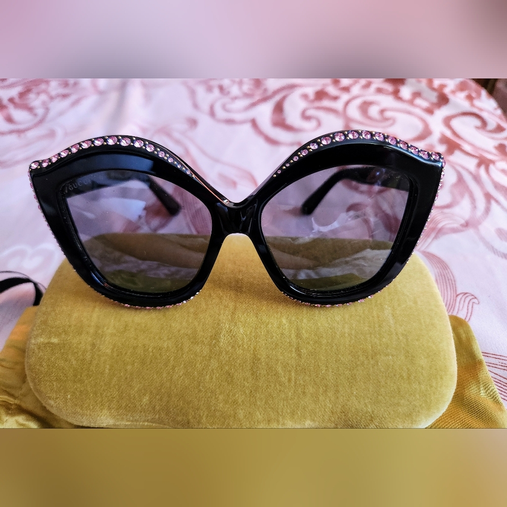 Gucci Women's Embellished Oversized Cat Eye Sunglasses, 52mm - Picture 4 of 10